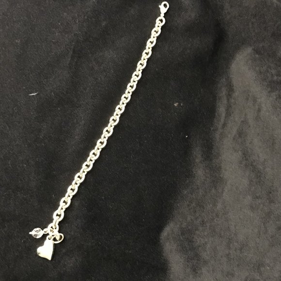 Silver Tone Hoop Earring & Bracelet Set - Picture 3 of 10